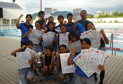 水泳部 県高校新人女子総合優勝 多治見西高等学校